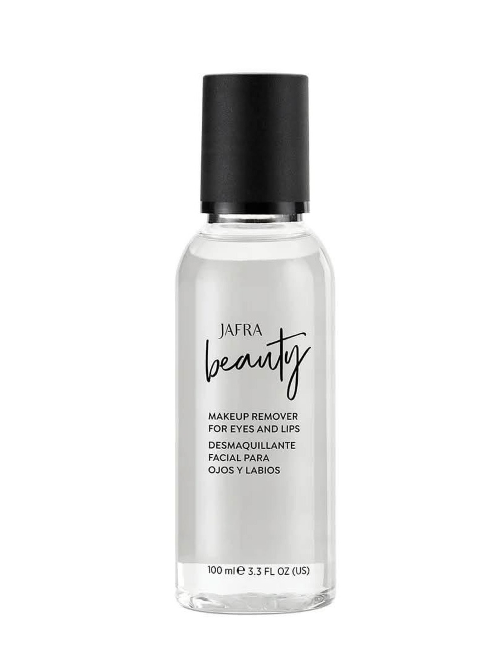 JAFRA Beauty Makeup Remover Bottle - Clear with Black Cap